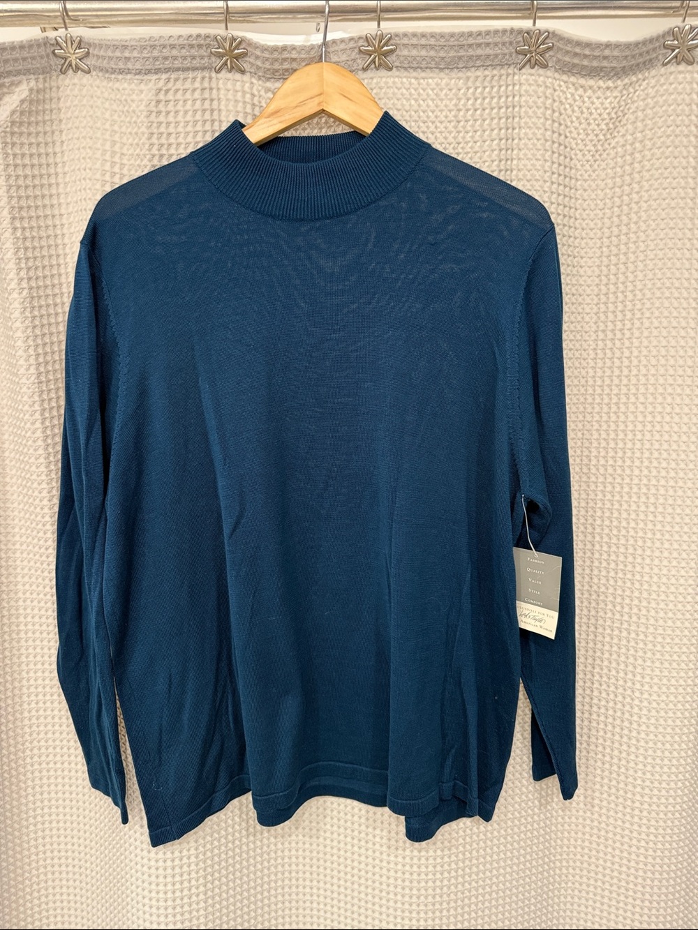 Lord & Taylor Women’s Teal Turtleneck Sweater